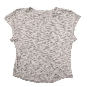 lululemon Women's White Grey‎ Love Tee T Shirt Short Sleeve size Large